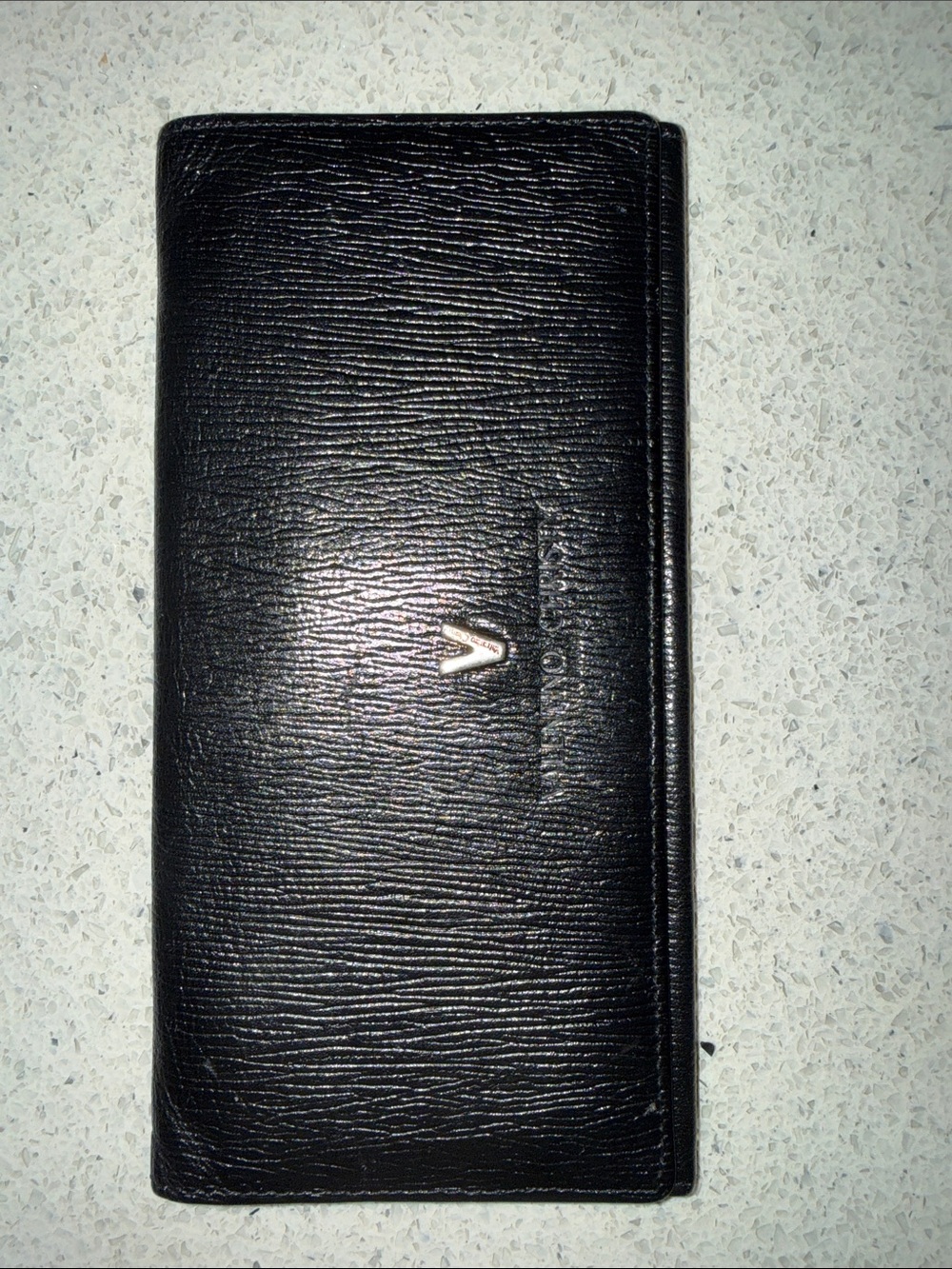 Valentino Christy Paris Long Foldover Black Wallet